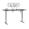 Bestar Bestar Upstand 72W x 30D Standing Desk with Dual Monitor Arm in bark grey 175880-000047 - alternate 3